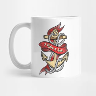 Ship Anchor Colorful Tattoo Mug